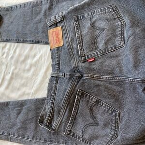 Levi's Women’s grey black straight cut jeans